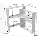 Ver imagem 2 de Biblioteca Organizadora 100% Mdf Sala Livros Mesa Escritório