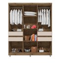 Ver imagem 2 de Guarda-Roupa 10 Portas 4 Gavetas 2230 Demolição/Baunilha - Araplac