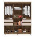Ver imagem 2 de Guarda-Roupa 10 Portas 4 Gavetas 2230 Demolição/Baunilha - Araplac