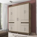 Ver imagem 1 de Guarda-Roupa 10 Portas 4 Gavetas 2230 Demolição/Baunilha - Araplac