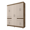Ver imagem 3 de Guarda-Roupa 10 Portas 4 Gavetas 2230 Demolição/Baunilha - Araplac