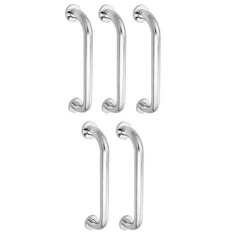 Alça de Apoio 30cm Barra Inox Kit 5 Unidades Idoso Cadeirante Deficiente Banheiro Box Acessibilidade