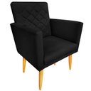 Ver imagem 1 de Poltrona Decorativa Maitê Costura Matelassê P/ Sala Recepção - Lobo Shopp:preto