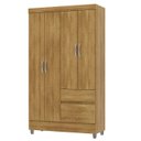 Ver imagem 1 de Guarda Roupa Solteiro 103cm 4 Portas Mayra Nature V02 - Mpozenato