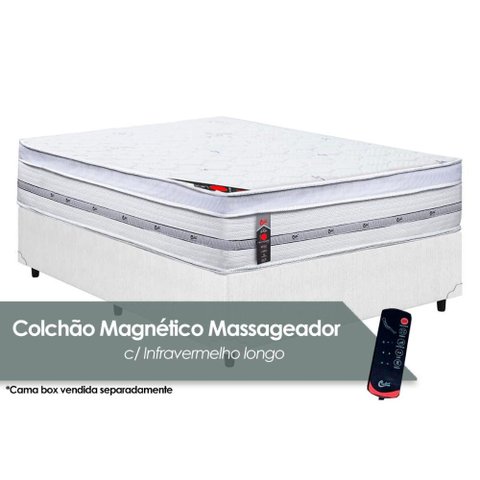 Colchão Casal Magnético C/vibro Massagem C/ C/ Niponpedic Molas Ensacadas Pocket (138x188x32) -