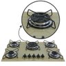 Fogão Cooktop Gás 5 Bocas Chama Tripla 127v/220 Amadeirado Claro Madeira Bege - 3