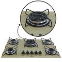 Ver imagem 3 de Fogão Cooktop Gás 5 Bocas Chama Tripla 127v/220 Amadeirado Claro Madeira Bege