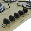 Ver imagem 4 de Fogão Cooktop Gás 5 Bocas Chama Tripla 127v/220 Amadeirado Claro Madeira Bege