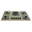 Ver imagem 1 de Fogão Cooktop Gás 5 Bocas Chama Tripla 127v/220 Amadeirado Claro Madeira Bege