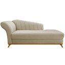 Ver imagem 7 de Kit Diva Recamier Vanessa 140cm Lado Direito e 02 Poltronas Laura Linho Cor Bege