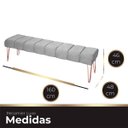 Ver imagem 6 de Recamier Estofada Casal Queen Luxo Veludo Cinza