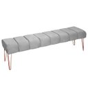 Ver imagem 5 de Recamier Estofada Casal Queen Luxo Veludo Cinza