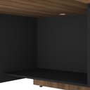 Ver imagem 5 de Mesa para Escritório em L 180x190cm 2 Portas e 3 Gavetas Unik A02 Nogal Preto - Lyam Decor