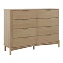 Ver imagem 1 de Cômoda Quarto 138cm 8 Gavetas Madeira Maciça Nira Tauari F07 - Mpozenato
