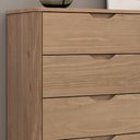 Ver imagem 5 de Cômoda Quarto 138cm 8 Gavetas Madeira Maciça Nira Tauari F07 - Mpozenato