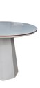Ver imagem 2 de Mesa de Jantar Cone Oitavada 90 cm com Tampo duplo Redondo Com Vidro Off/Mel/Off **SOMENTE A MESA**