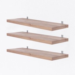 Kit 3 Prateleira com Chapa L 90x12 Freijo - 1