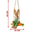 Ver imagem 5 de Casal Coelho Decorativos Sentado Balanço Cenoura Páscoa 60cm