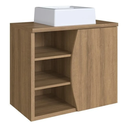 Ver imagem 5 de Conjunto Gabinete Banheiro com Cuba Espelheira 70cm 2 Portas Mel Laura - Faema