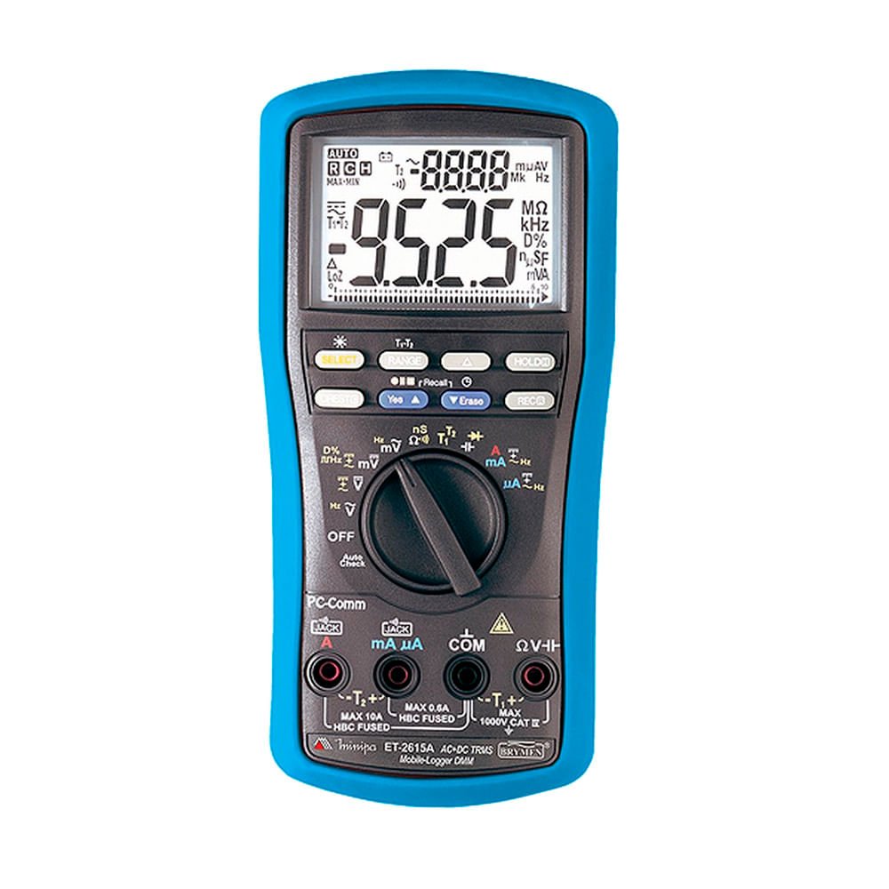 Multímetro Digital 5000 Contagens Capacitância Frequência Temperatura Minipa Et-2615a