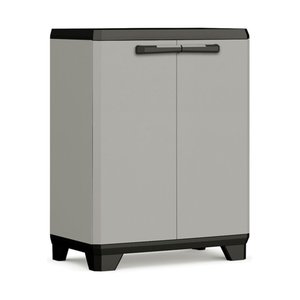 Armário Multiuso Plástico Planet Baixo Cinza Preto Keter