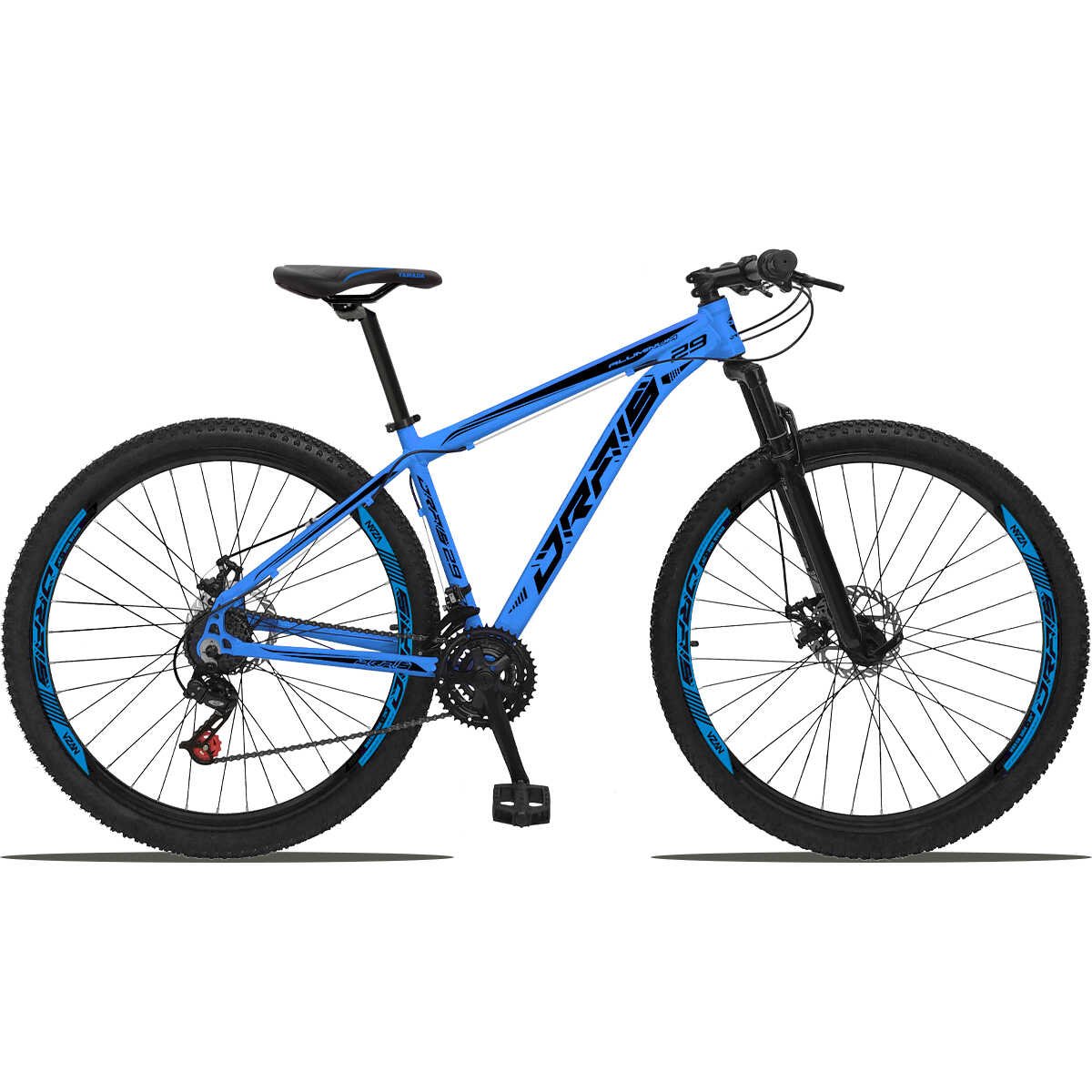 Bicicleta 29 Drais Color 24 Marchas Freio a Disco Suspensão Dianteira MTB Aluminio - Amarelo+Preto - - 3