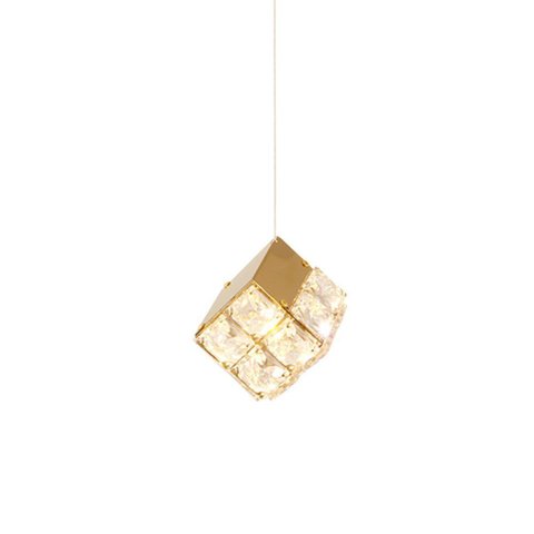 Lustre Pendente Nordecor Lavi 2961 Dourado Fosco / Dourado Brilho Led Bivolt