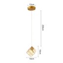 Ver imagem 6 de Lustre Pendente Nordecor Lavi 2961 Dourado Fosco / Dourado Brilho Led Bivolt