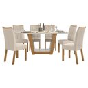 Ver imagem 2 de Conjunto Mesa Com Tampo 6 Cadeiras Rinzai Apogeu Móveis Lopas