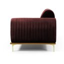 Ver imagem 6 de Sofá 3 Lugares Lisboa D07 com Chaise Esquerda 230cm Veludo Bordô - D’Rossi