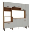 Ver imagem 3 de Cozinha Modulada 4 Peças com Torre Forno/microondas e Paneleiro 495 Linha Essência Genialflex