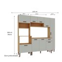 Ver imagem 2 de Cozinha Modulada 4 Peças com Torre Forno/microondas e Paneleiro 495 Linha Essência Genialflex