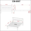 Ver imagem 2 de Cama de Casal Branco Detalhe na Cabeceira Suporta até 260 Kg: Amêndoa com Branco