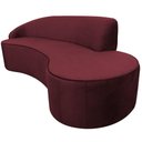 Ver imagem 4 de Sofá Curvo 03 Lugares 210cm Eron Braço Direito Veludo Vermelho - Nexta Casa