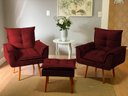 Ver imagem 1 de Kit 02 Poltronas Opala 1 Puff Opala Varias Cores Suede Bela-móveis:bordo