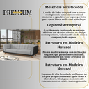 Ver imagem 5 de Sofá 2 Lugares 180cm Retrô Pés de Madeira Luxo Premium Estofado em Linho e Corino Sala e Recepção