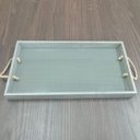Ver imagem 7 de Bandeja Decorativa de MDF Cinza 20x40x4cm Servir Mesa Organizar Café Aparador