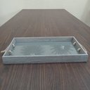 Ver imagem 4 de Bandeja Decorativa de MDF Cinza 20x40x4cm Servir Mesa Organizar Café Aparador