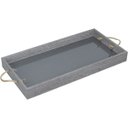 Ver imagem 1 de Bandeja Decorativa de MDF Cinza 20x40x4cm Servir Mesa Organizar Café Aparador