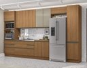 Ver imagem 1 de Armário de Cozinha Modulada Completa Reta 8 Peças 4,00m 314 Maxxi Canela Kappesberg