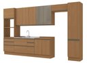 Ver imagem 3 de Armário de Cozinha Modulada Completa Reta 8 Peças 4,00m 314 Maxxi Canela Kappesberg