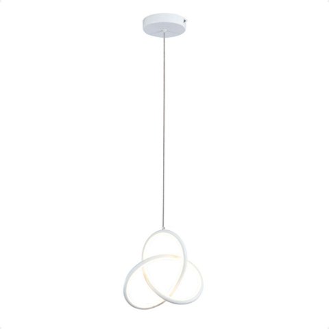 Pendente Led Moderno Taschibra Catar 15w Luz Quente 3000k Bivolt Branco