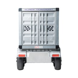 Caminhão Elétrico com Carreta (Baú) 12V Branco Bel - 4