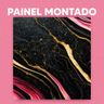 Papel de Parede Painel 3D Mármore Preto Dourado Rosa 2M Revestimento Auto Colante Marmorizado - 3