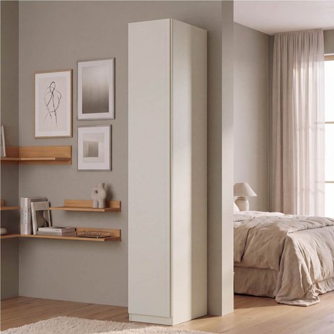 Guarda Roupa Planejado 1 Porta Lisa 40cm Samambaia CabeCasa MadeiraOriginals Off White