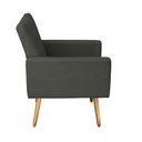 Ver imagem 3 de Poltrona Decorativa Nina Suede Cinza - MV Estofados Shop