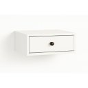 Ver imagem 2 de Mesa de Cabeceira Suspensa 40cm com Gaveta MDF 15mm Branco Puxador Retrô Já Montada