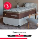 Ver imagem 5 de Cama Box Solteiro + Colchão Comfort Class Pillow Top 88x188 Marrom/suede Branco