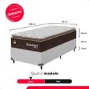 Ver imagem 4 de Cama Box Solteiro + Colchão Comfort Class Pillow Top 88x188 Marrom/suede Branco