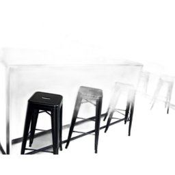 Kit 4 Banquetas Iron Ferro Tolix Churrasqueira Bar Cozinha Preto Fosco - 6